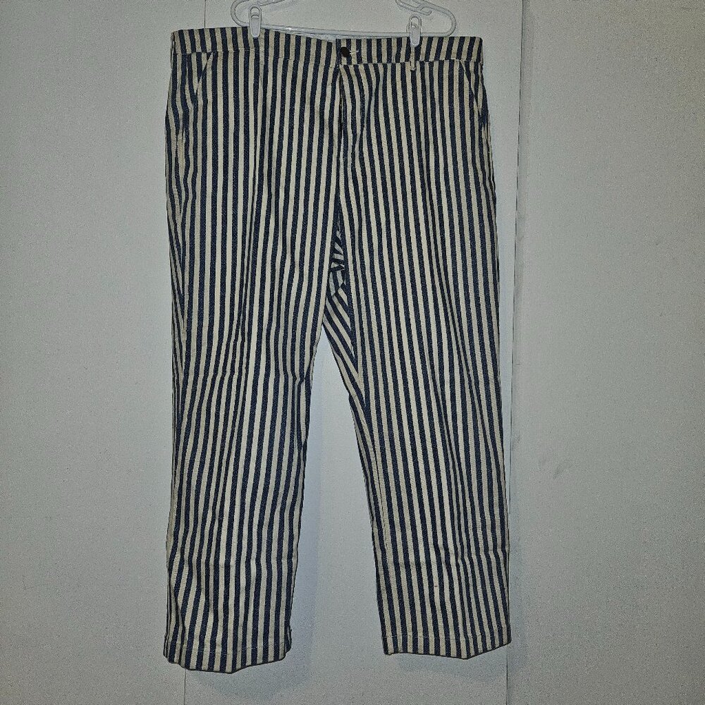 torrid Black and White Striped Straight Leg Jeans
